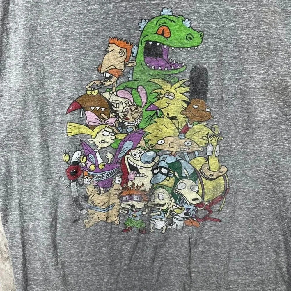 Rugrats XL Gray T-shirt TV Show Cartoon Movie 90's Chuckie Angelica Tommy Susie - Picture 3 of 7